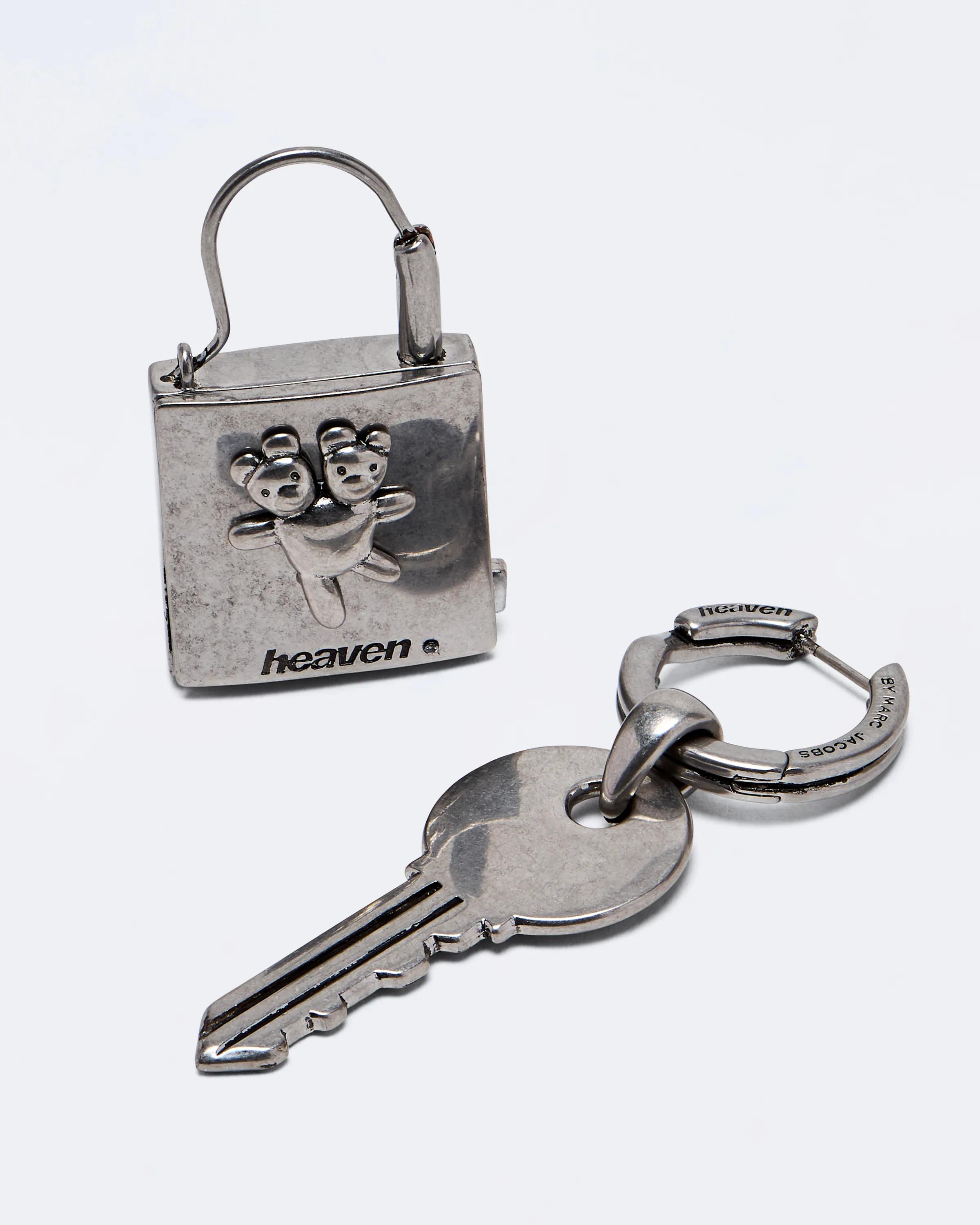 MARC JACOBS Marc Jacobs Lock And Key Earrings in Aged Silver　MARC JACOBS マーク ジェイコブス ロック アンド キー ピアス (エイジド シルバー) MARC