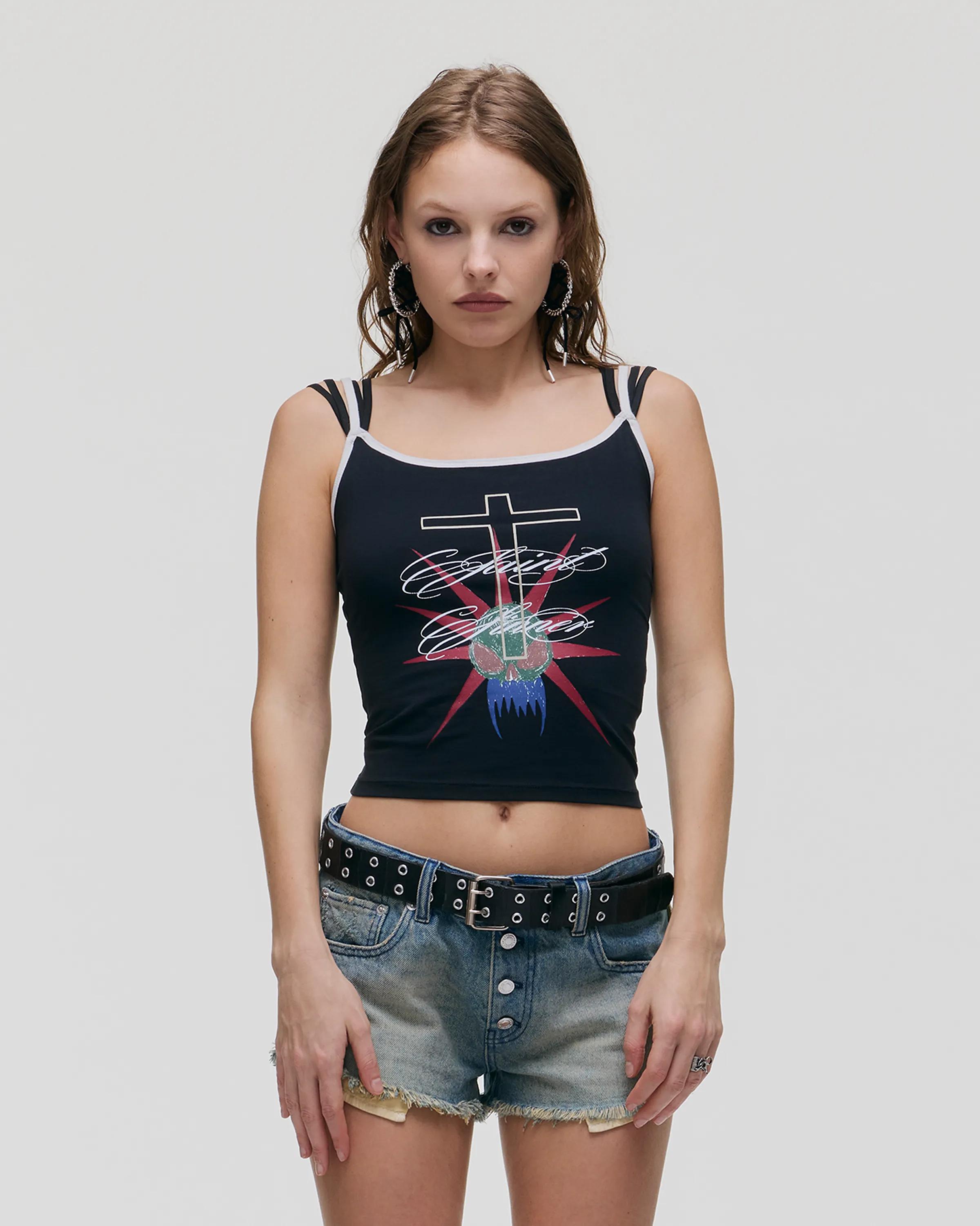 MARC JACOBS Marc Jacobs Saint And Sinner Cami in Black Multi　MARC JACOBS マーク ジェイコブス セイント アンド シナー キャミ ブラック マルチ MARC