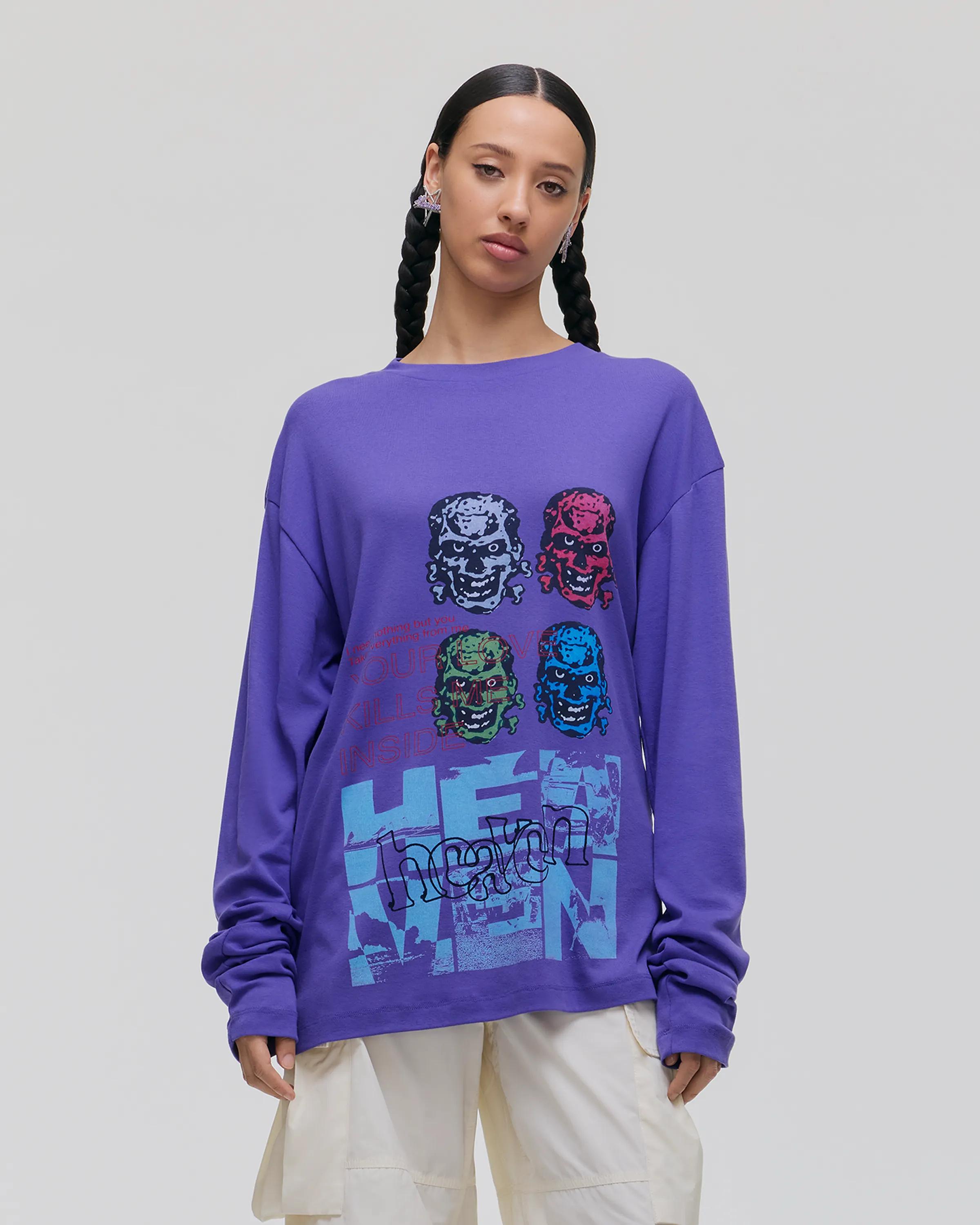 MARC JACOBS Marc Jacobs Your Love Kills Me Longsleeve in Purple Multi　MARC JACOBS マーク ジェイコブス Your Love Kills Me ロングスリーブ パープル マルチ MARC