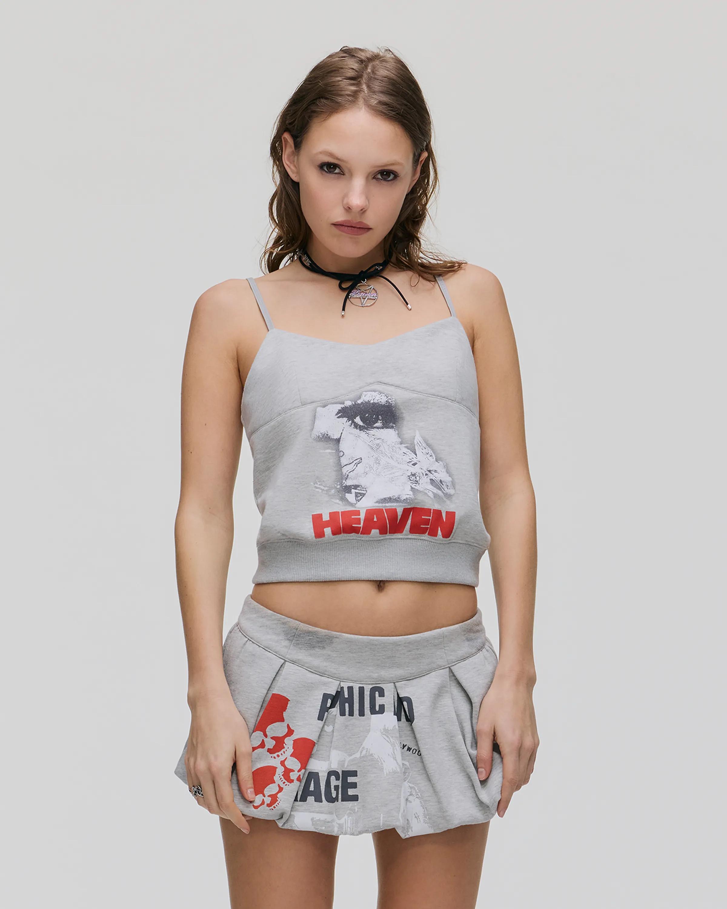 MARC JACOBS Marc Jacobs Angel Wings Open Back Cami in Grey Multi　MARC JACOBS マーク ジェイコブス エンジェル ウィングス オープン バック キャミ (グレー マルチ) MARC