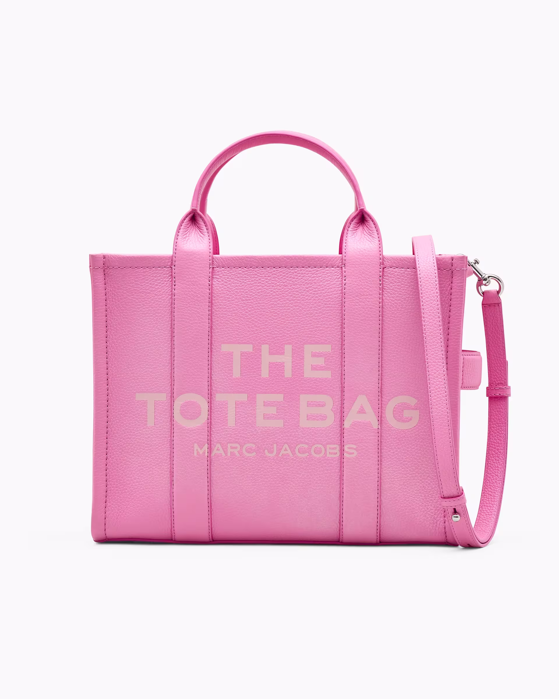 The Leather Medium Tote Bag (Petal Pink)