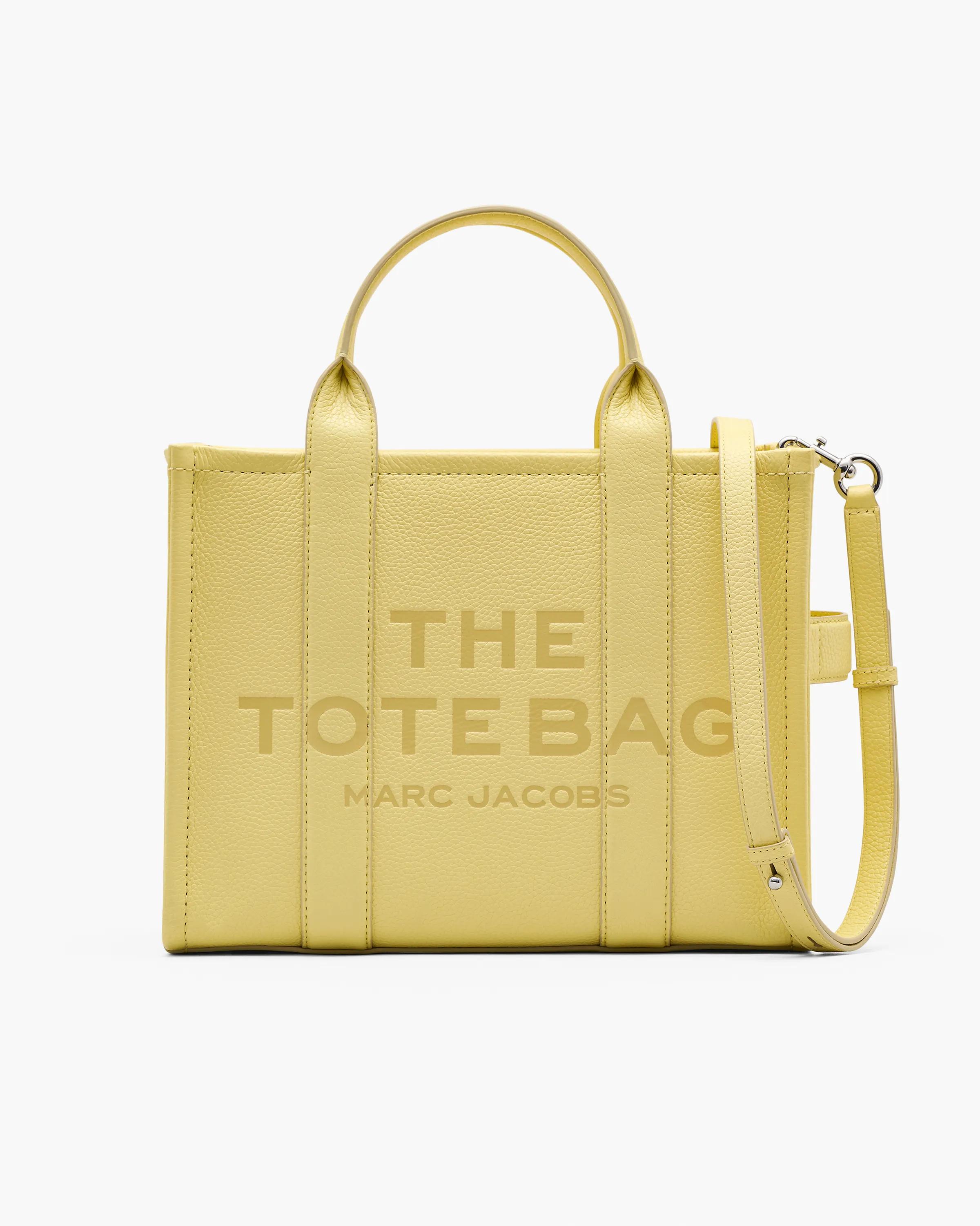 MARC JACOBS Marc Jacobs The Leather Medium Tote Bag in Custard　MARC JACOBS マーク ジェイコブス ザ レザー ミディアム トートバッグ (カスタード) MARC