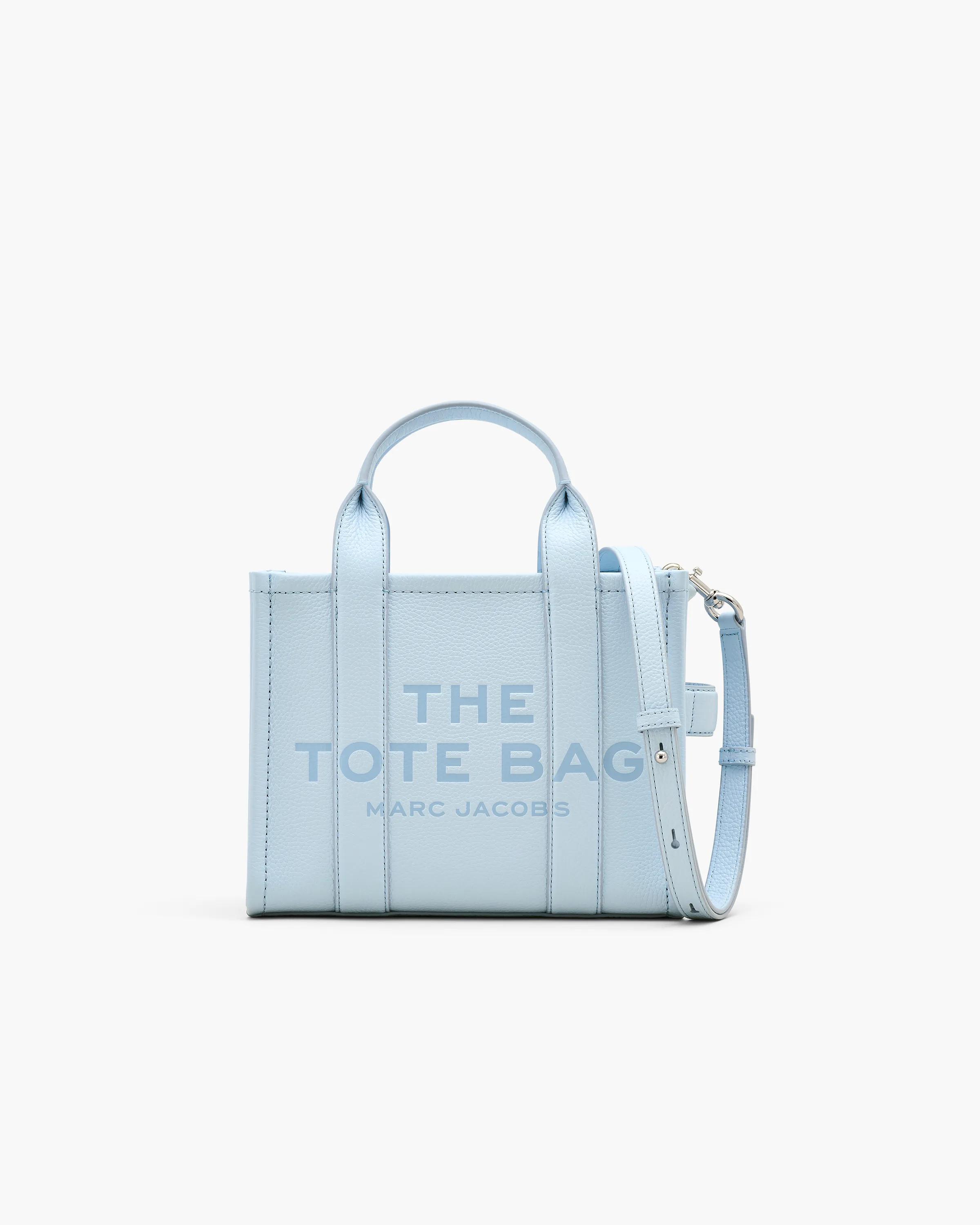 MARC JACOBS Marc Jacobs The Leather Small Tote Bag in Cloud Blue　MARC JACOBS マーク ジェイコブス レザー スモール トートバッグ クラウド ブルー MARC