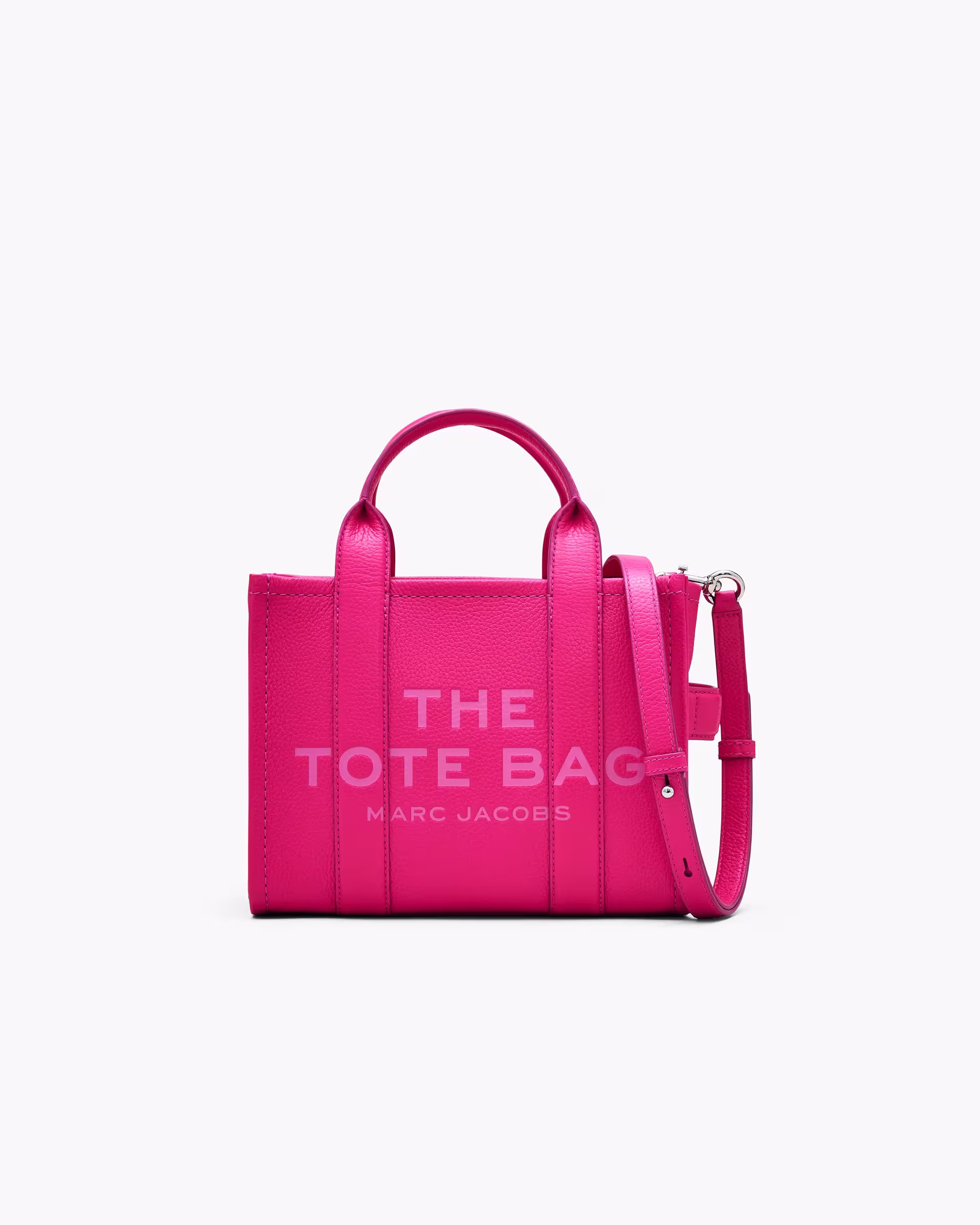 The Leather Small Tote Bag (Hot Pink)