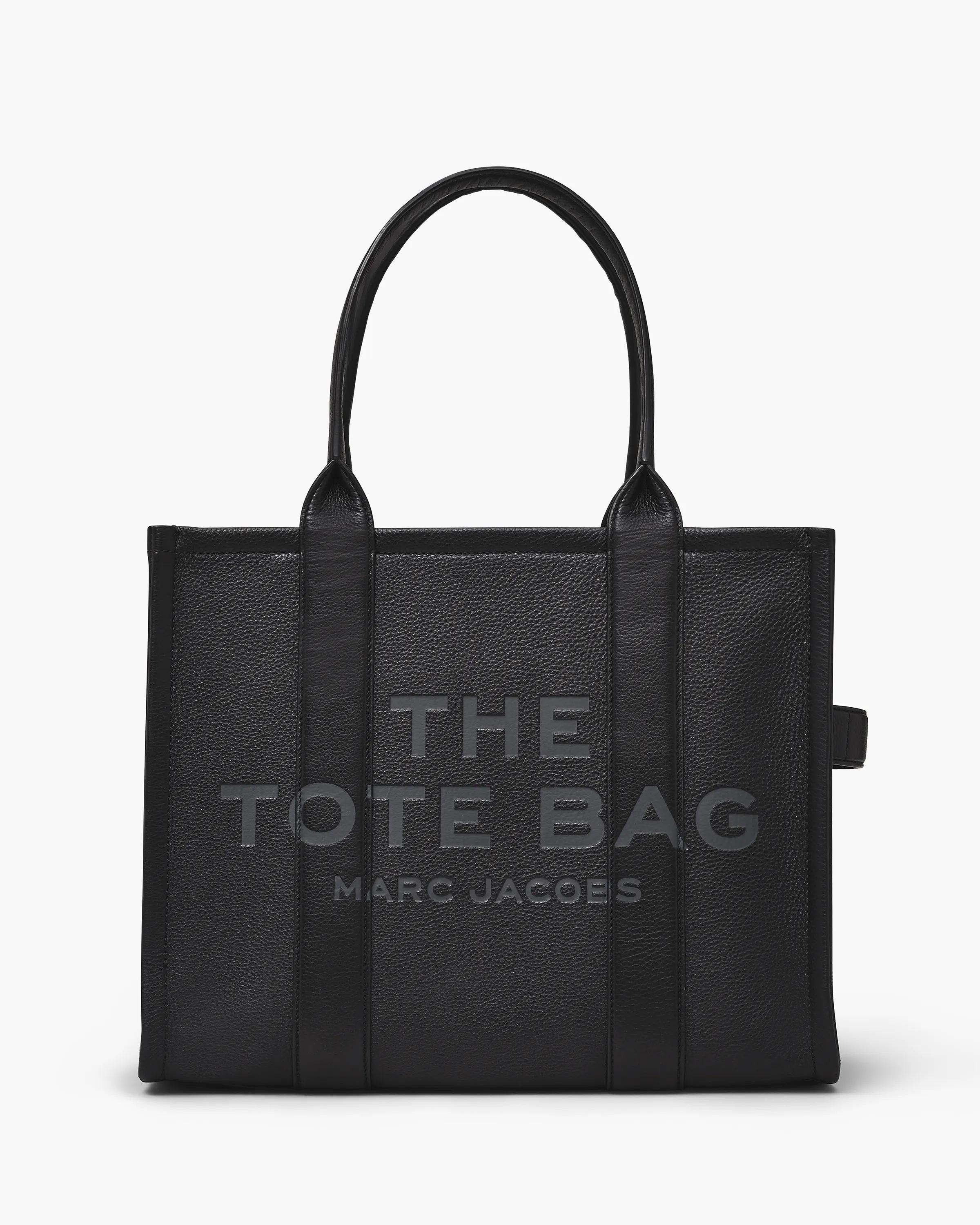 MARC JACOBS Marc Jacobs The Leather Large Tote Bag in Black MARC