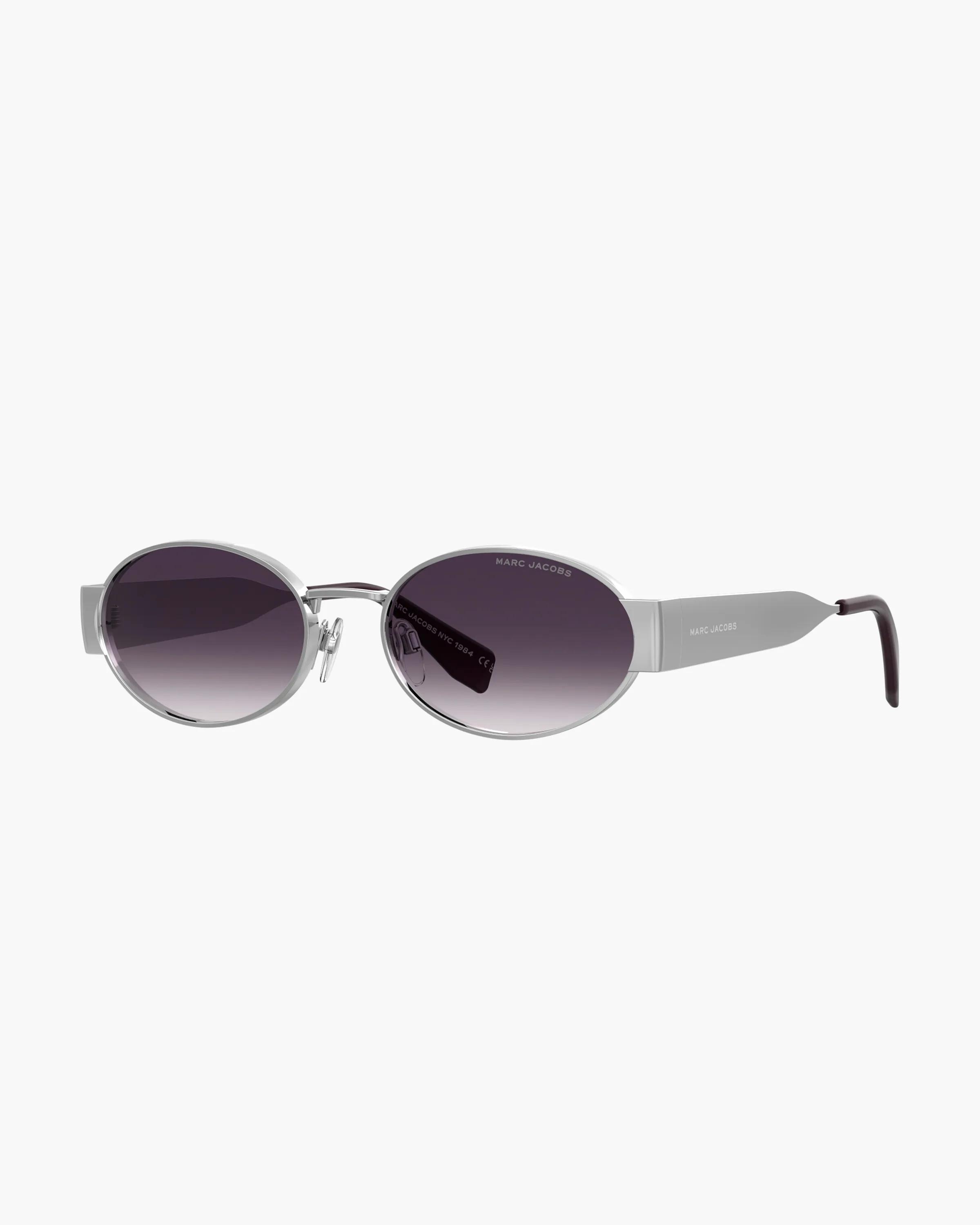 MARC JACOBS Marc Jacobs The Classic Logo Round Sunglasses in Silver　MARC JACOBS マーク ジェイコブス ザ クラシック ロゴ ラウンド サングラス シルバー MARC