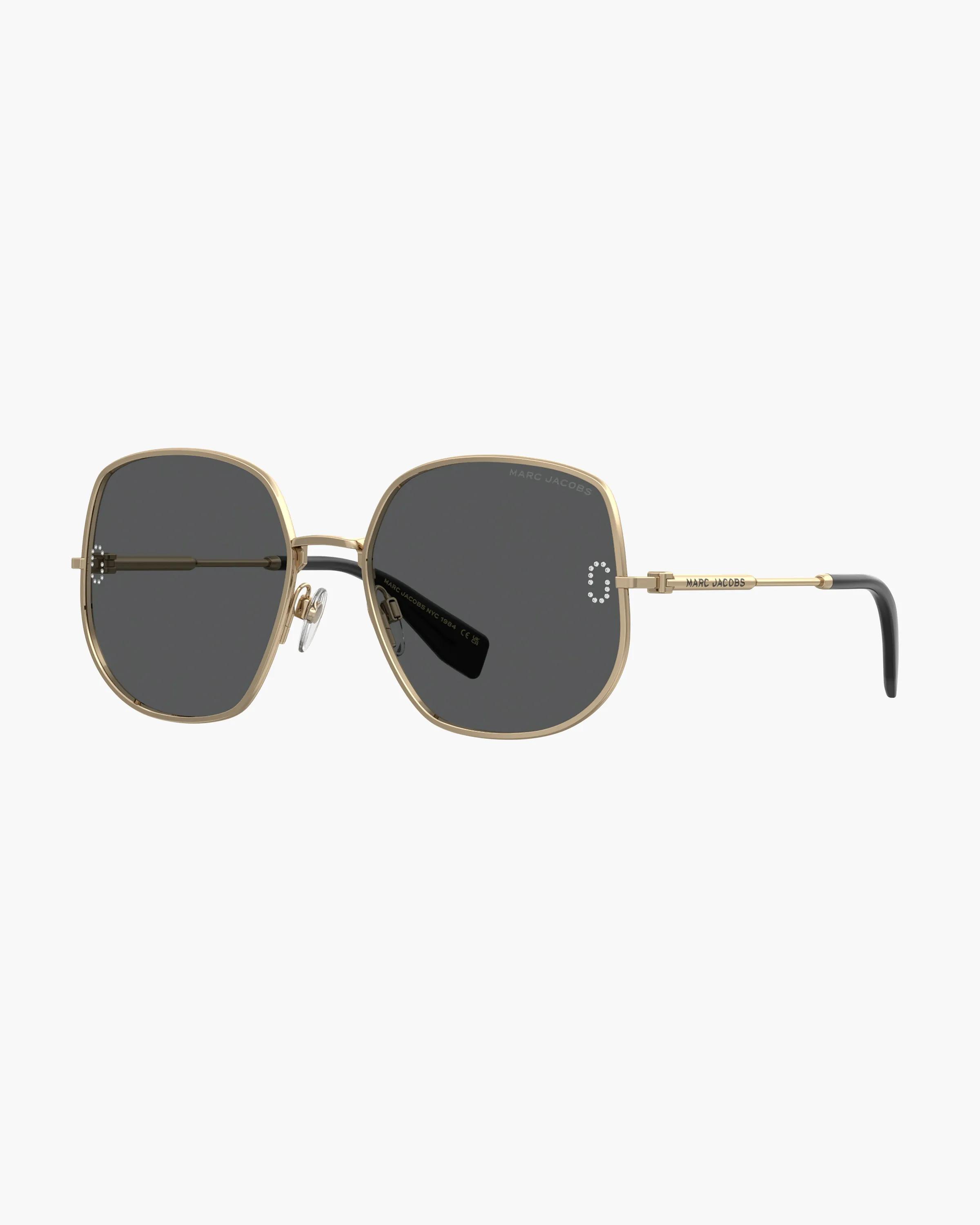 MARC JACOBS Marc Jacobs The Pave J Marc Sunglasses in Gold　MARC JACOBS マーク ジェイコブス ザ パヴェ J マーク サングラス (ゴールド) MARC
